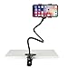 Slopehill Gooseneck Phone Holder for iPhone X XR XS 8 7 Plus Samsung Galaxy S10, Cell Phone Clip Holder for Bedroom Desktop Office Bathroom Kitchen, Rotate Freely Lazy Bracket Holder, Black