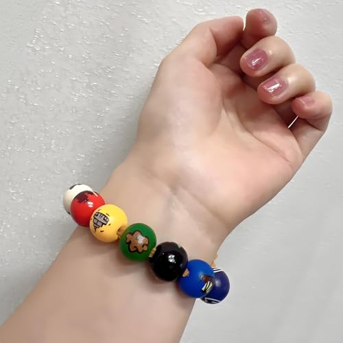 Camp H. Blood Holzperlen Armband Griechische Mythologie Percy Halskette Cosplay Anime Kostüm Schmuck Accessoire 2 Stück