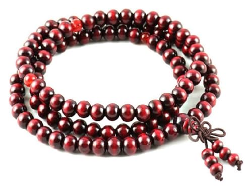Chapelet bouddhiste de 108 perles en bois de santal naturel pour la méditation