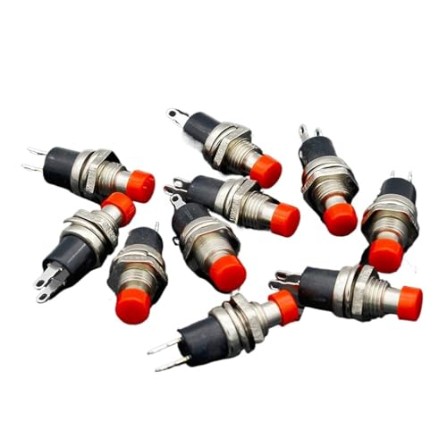Interrupteur bouton-poussoir momentané rouge pas NO pour circuit