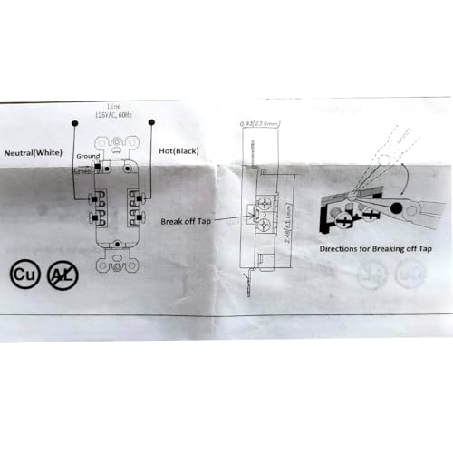 Placa de pared HDMI y toma de 20A que elimina el desorden de cables en la pared 3