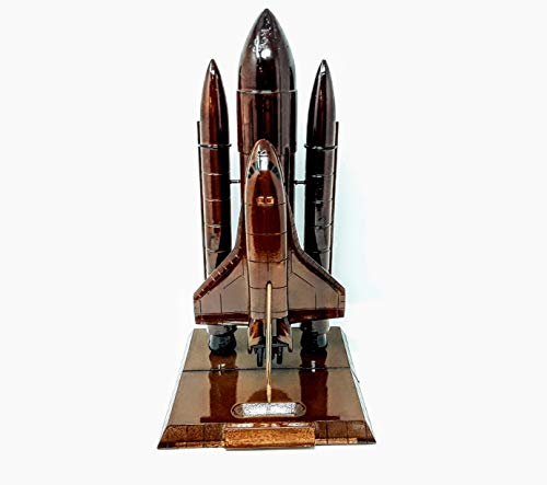 Space Shuttle Wood Model - Mahogany Wood, High-Gloss Finish, Highly