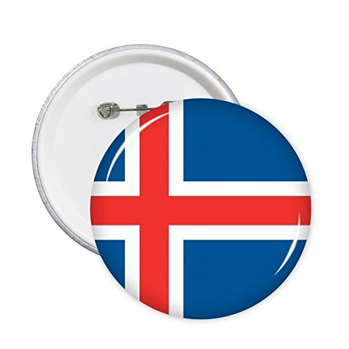 Bouton drapeau national europe motif islande lot de 5 épingles ronds à offrir aux voyageurs