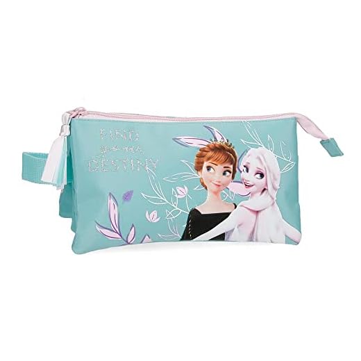 Disney Frozen Memories Estuche Triple Azul 22x12x5 cms Poliéster