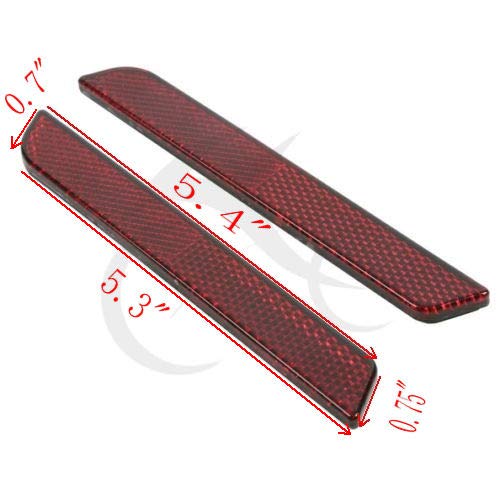 TCT-MOTORPARTS Cubierta de Cierre de Alforja con Reflector Rojo para Harley Touring Modelo Hard Bags FLT FLHT Road King Street Glide ETC 1994-2013 miniatura 5