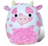 Squishmallows Official Kellytoy Valentines Squad Squishy Soft Plush Toy Animal (Evangelica Cow Pink, 8 Inch)