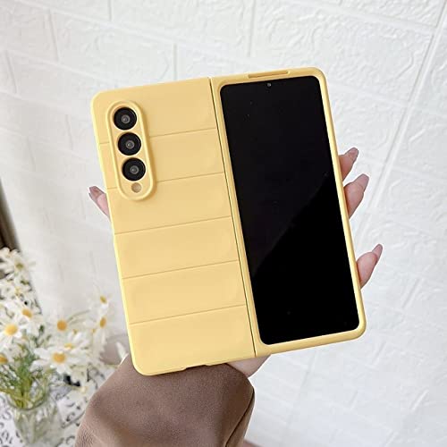 Coque Z Fold 3 jaune avec protège-caméra pour vos photos de voyage
