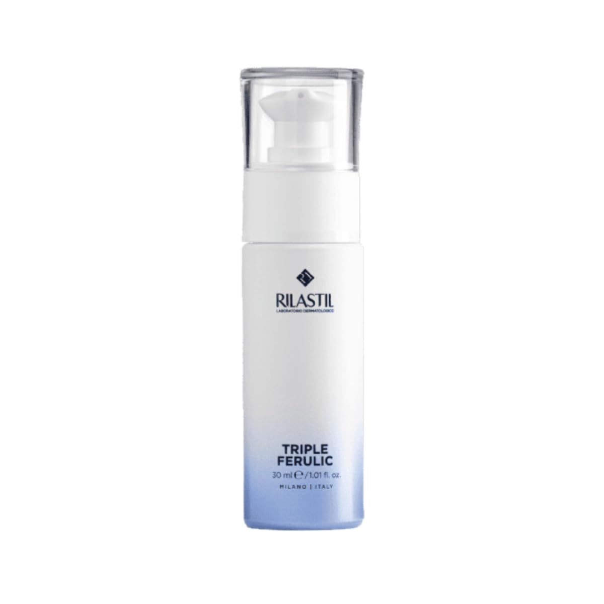 Rilastil - Triple Ferulic Siero Bi-Gel Antietà, Antiossidante e Illuminante, Con Peptidi Previene l'invecchiamento cutaneo e Idrata la Pelle - 30ml