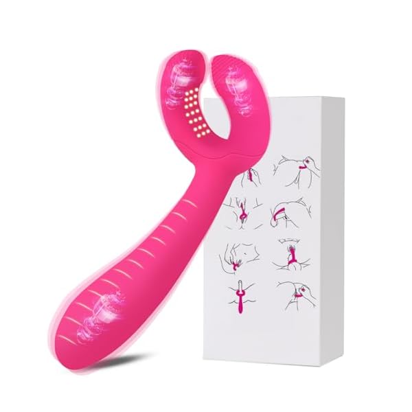 Silikon Dreifacher Vibrator Paarvibrator mit 7 Modi Vibratoren für Sie Klitoris und G-punkt Dildo Analplug Analvibrator Prostata Stimulator Buttplug Erotik Sexspielzeug für Paare Frauen Männer Sextoy