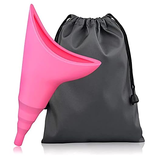 Hotype Urinella voor vrouwen, herbruikbaar siliconen vrouwenurinoir, vrouwelijk urinoir trechter voor staand plassen, draagbaar camping toilet pinkelhulp voor vrouwen, voor reizen, kamperen, wandelen