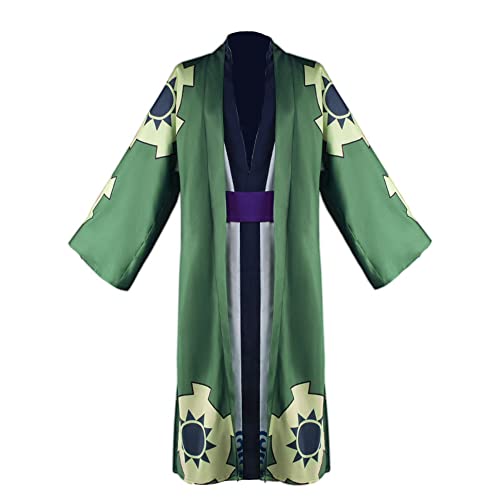 SFWXCOS Roronoa Zoro Cosplay Uniform Zoro-juurou Cosplay Disfraz completo Anime Kimono para adultos