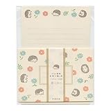 ハンコのレターセット【ハリネズミとお花】 LLH7(旧LLL305)