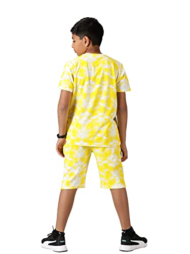 Image of KiddoPanti Boys Tie & Dye Print Tee & Shorts Set