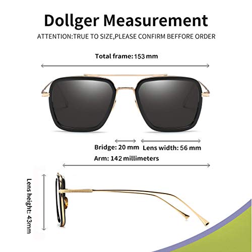Dollger Glasses Clear Lens Non Prescription Classic Metal Frame Eyewear for Men Women2