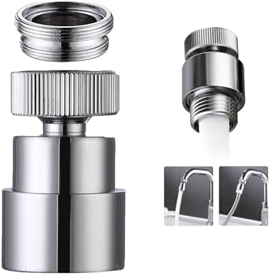 360 Degree Swivel Faucet Aerator Adapter – Brass, Female 16mm Thread, Adds Tilt & Swivel To Kitchen/Bathroom Tap