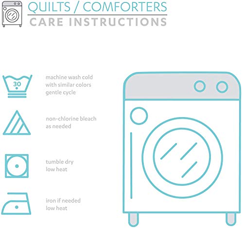 Pb&J Lush Decor Unicorn Heart Quilt 4 Piece Set, Twin, Navy - Bedding Set Includes Soft Reversible Quilt, 1 Matching Pillow Sham, And 2 Decorative Pillows #TOP6