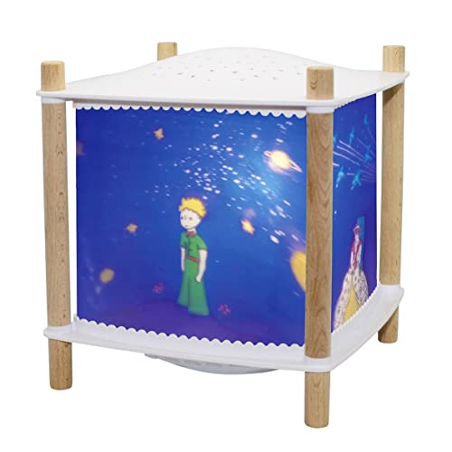 TROUSSELIER - Le Petit Prince. - Veilleuse - Lanterne ReVOLUTION 2.0 - Cadeau Enfant - Projecteur d’Etoiles Musical - Musique & Histoire du soir en Streaming - Détecte les Pleurs - Rechargeable