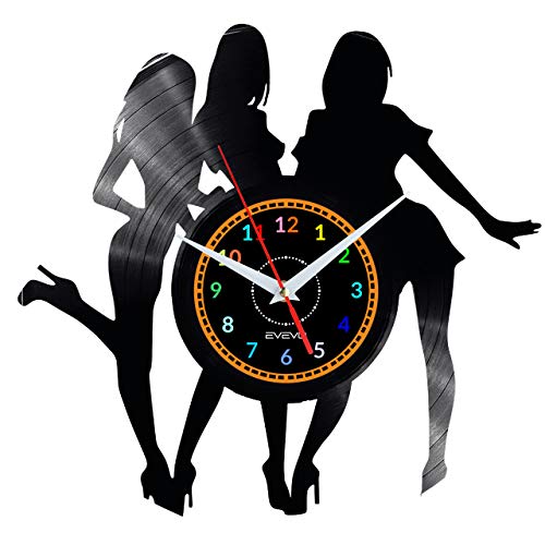 Chicas Agente Secreto Reloj de Pared Decorativo Moderno Vinilo Vinilo Retro Vintage Perfecto para Regalo W0369
