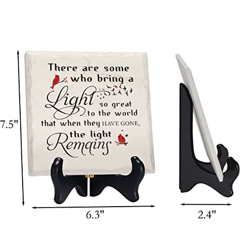 Sympathy Gifts, Memorial Desk Sign For Loss Of A Loved One, Bereavement Condolence Remembrance Gift, Funeral Decor Sign, In Loving Memory Of Loss Of Mother Father, Sorry For Your Loss (The Light Remains) #TOP1