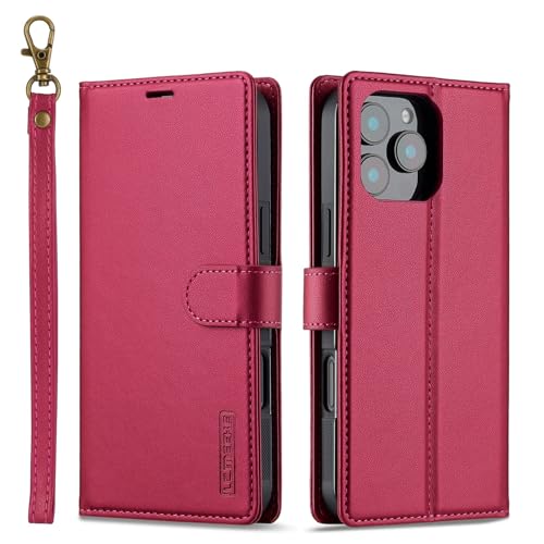 Étui portefeuille iPhone 12 rouge idéal pour vos sorties sans sac