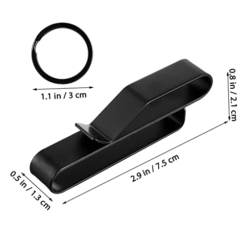 Porte-clés de ceinture en acier inoxydable durable avec clips de service
