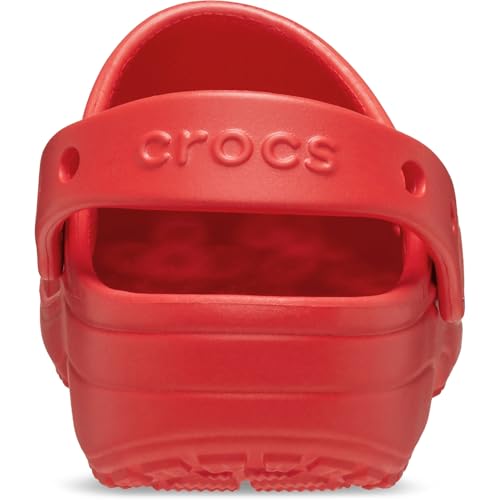 Crocs Unisexe Enfant Classic Floral Cut Out Clog K Sabots, Cherry Red, 33/34 EU