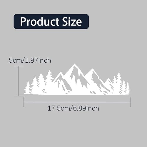Miniatura 2 de Calcomanía de vinilo de montaña, impermeable, calcomanías de árbol de montañas para automóvil, calcomanía de árbol de automóvil, accesorios de