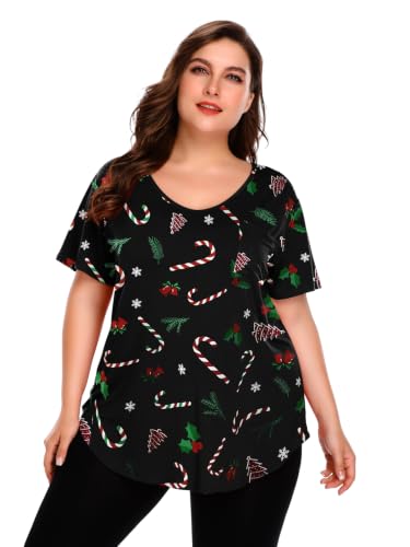 Image of BELAROI Women Plus Size Tops V-Neck Tunics Shirts