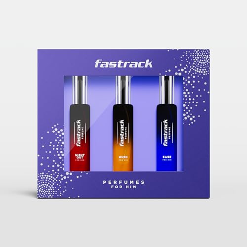 Image of Fastrack Perfume Gift Set for Men - Ease, Night Out & Rush (3 x 20ml) - Rakhi Special for Brother