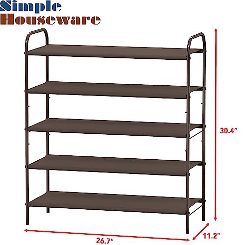 Simple Houseware 5-Tier Shoe Rack Storage Organizer, Bronze #TOP1