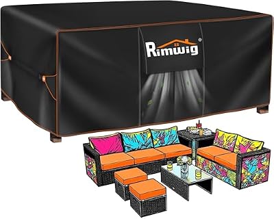 Patio Furniture Set Covers Waterproof, Outdoor furniture covers waterproof clearance, Sectional Sofa Couch Set Covers for Winter,Table Chair Cover Outside Rectangular Heavy Duty 90"Lx65"Wx28"H
