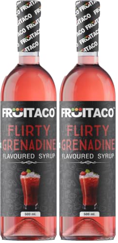 Image of Fruitaco Grenadine Syrup 500ML | Mixer for Mocktails, Cocktails, Drinks, Juices, Beverages | Non Alcoholic Mix (Pack of 2)