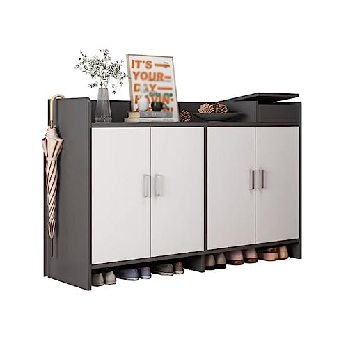 Scarpiera In Plastica Effetto Rattan - Bianco, Compatta E Pratica - Foto 9