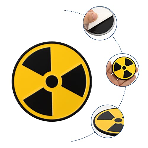 Gogogmee Adesivo de parede adesivo de metal com símbolo nuclear para perigo hospital perigo perigo e