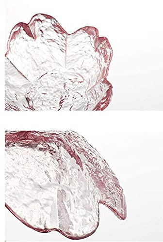 Mozacona 8Pcs Glass Sakura Shape Seasoning Dishes Dipping Bowls Appetizer Plates #TOP6