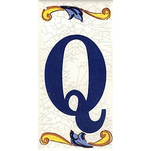 Toro del Oro Hand-Painted Ceramic House Number Q Cover