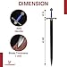Armory Replicas King Arthur Excalibur Sword of Power – Silver & Blue Longsword with Faux Leather Wrapped Scabbard