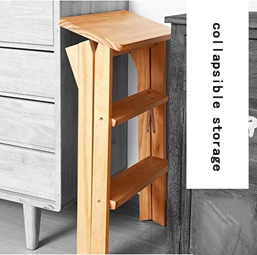 Banco de madera alto y resistente con función de escalera plegable hogar 3