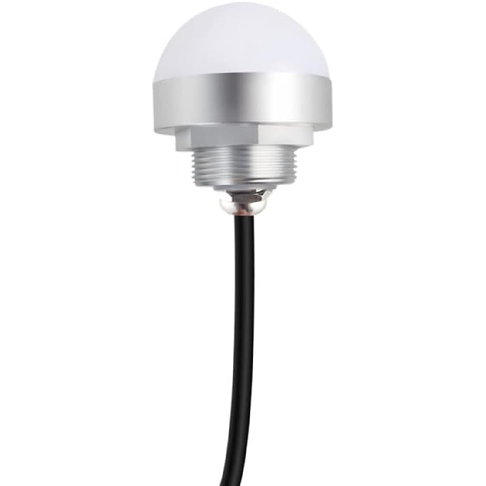 Pilotos Impermeables del LED IP66, Luces De Equipo De 3 Colores Rojo/Amarillo/Verde Lámpara Indicadora Redonda Industrial, para Equipos Mecánicos CNC(Color:Metal)