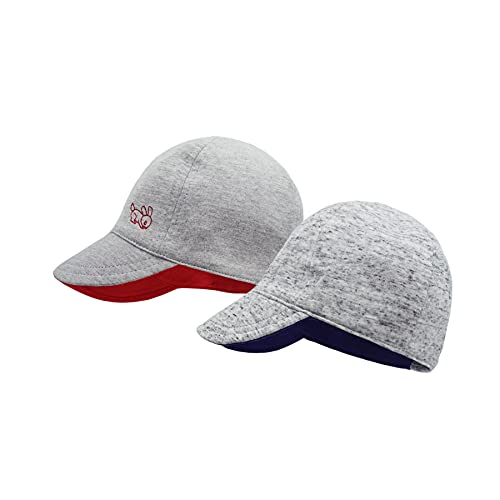 Image of Keepersheep Baby Reversible Baseball Cap Infant Sun Hat, Cotton Knit Soft Brim for Infant Toddler, Summer Outdoor Unisex
