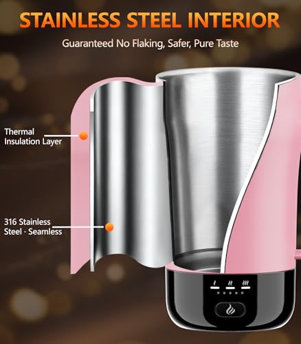 Image of Self-Heating Coffee Mug, 14oz Heated Coffee Mug - Rechargeable Temperature Control Coffee Mug Keep Coffee Hot, Smart Mug Great Gift for Coffee Lovers & Slow Sippers