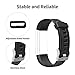 Aneken Replacement Band ID115Plus HR Adjustable Strap for Smart Bracelet Fitness Tracker, 2 Pack (Black)