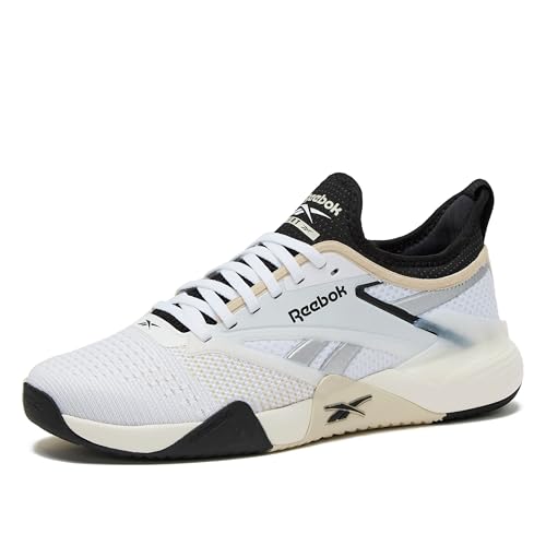 Reebok Nano Court Sport Men's Pickleball or Tennis Shoes for Men, Footwear White/Black, 10