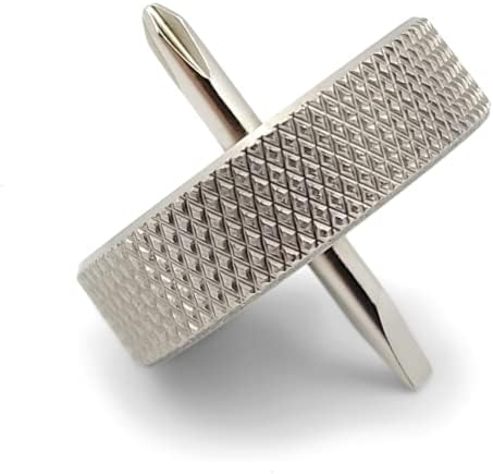 Short Stubby Screwdriver - Doubled Ended with Phillips and Flat Head - Made of Stainless Steel (Small Head - Size #1)