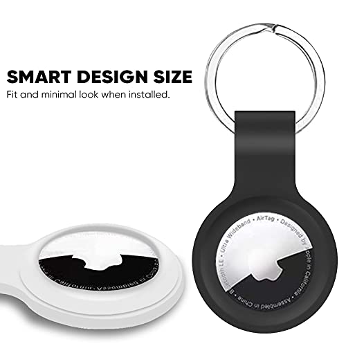 Capa para Apple AirTag, suporte de chaveiro AirTags de silicone, capa compatível com AirTags chaveir