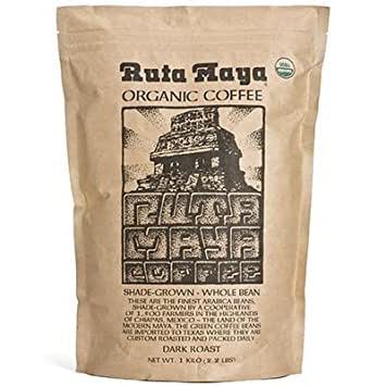 Ruta Maya Organic Coffee Dark Roast Whole Bean 2 Count
