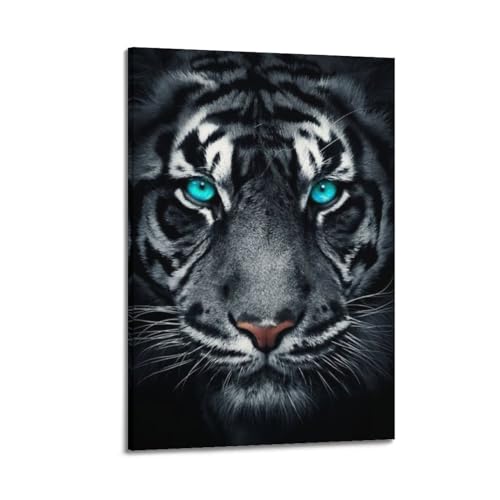 Décoration murale tigre blanc koanga grand poster chambre adulte 60x90