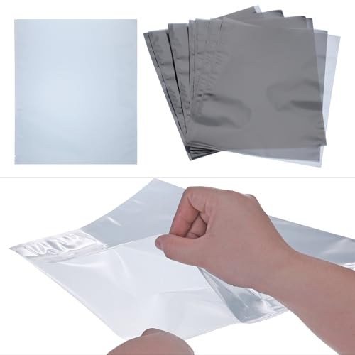 Image of MECCANIXITY 20Pcs Anti Static Bags ESD Shielding Bag Flat Open Top Anti Static Bag for Electronic Devices 9.8x11.8 Inch(250 * 300mm)