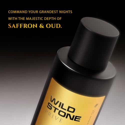 Image of Wild Stone Prive Saffron & Oud Parfum for Men 100ml | Luxury Long Lasting Perfume | Rich, Oud & Woody Fragrance | Premium Men's Perfume