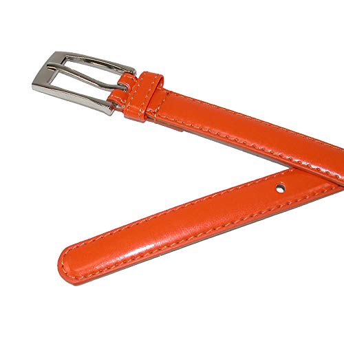 CTM Women's Skinny 3/4 Inch Leather Dress Belt (Pack of 2)2